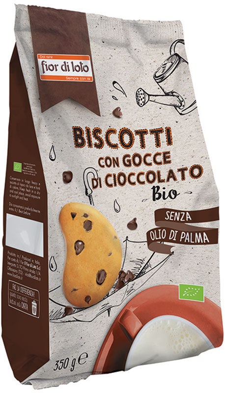 Fior Di Loto Biscotti Con Gocce Di Cioccolato 350g-1