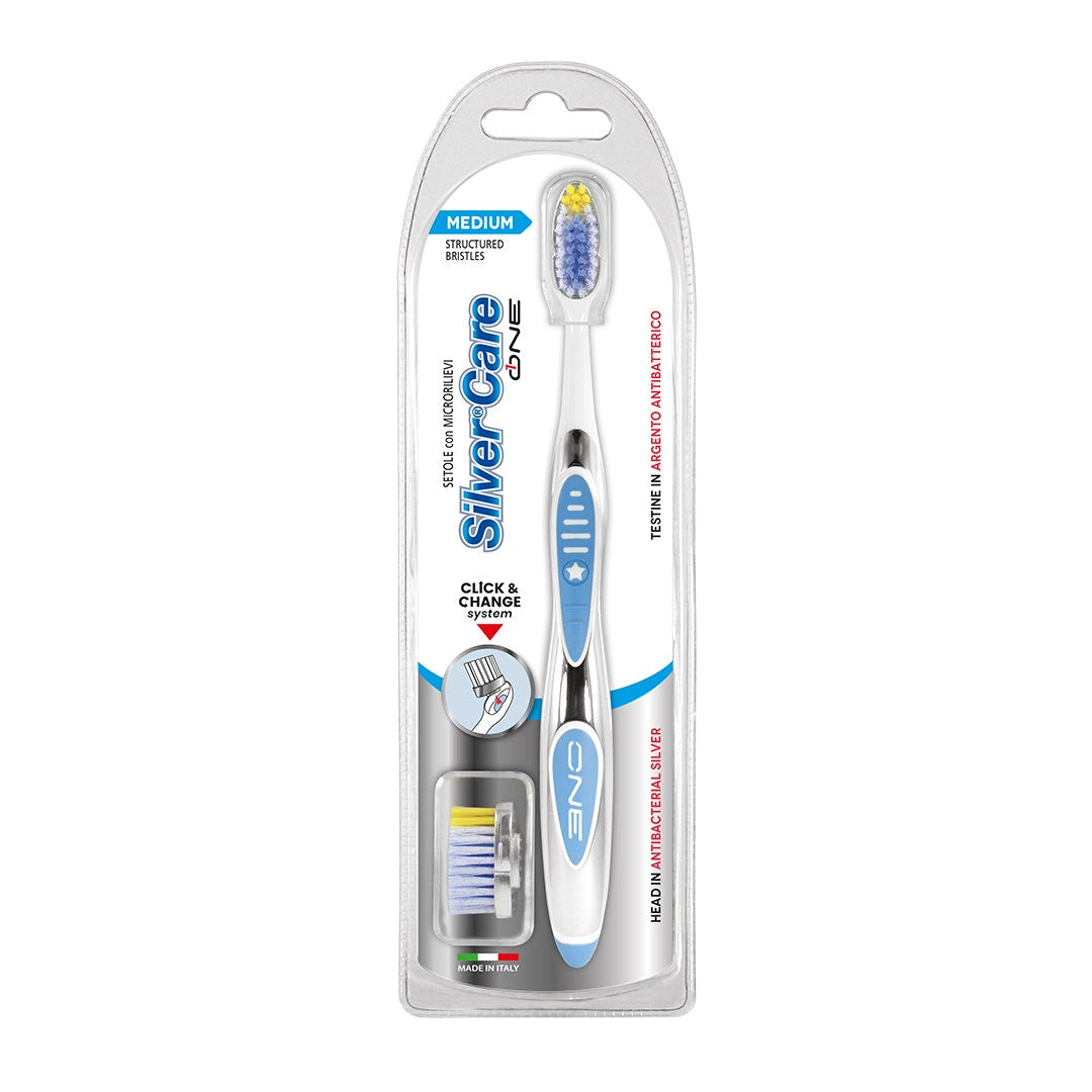 Silvercare Spazzolino One Medium + Ricarica 1 Pezzo-2