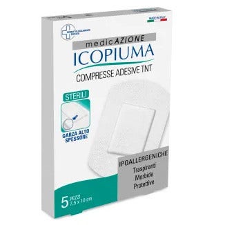 Icopiuma Compresse Adesive TNT 10x7,5cm 5 Pezzi-1