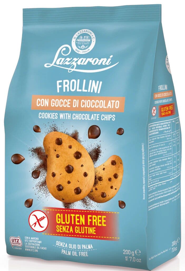Lazzaroni Frollini Senza Glutine Con Gocce Di Cioccolato 200g-1