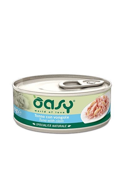 Oasy Specialità Naturale Gatto Tonno con Vongole 150g-1