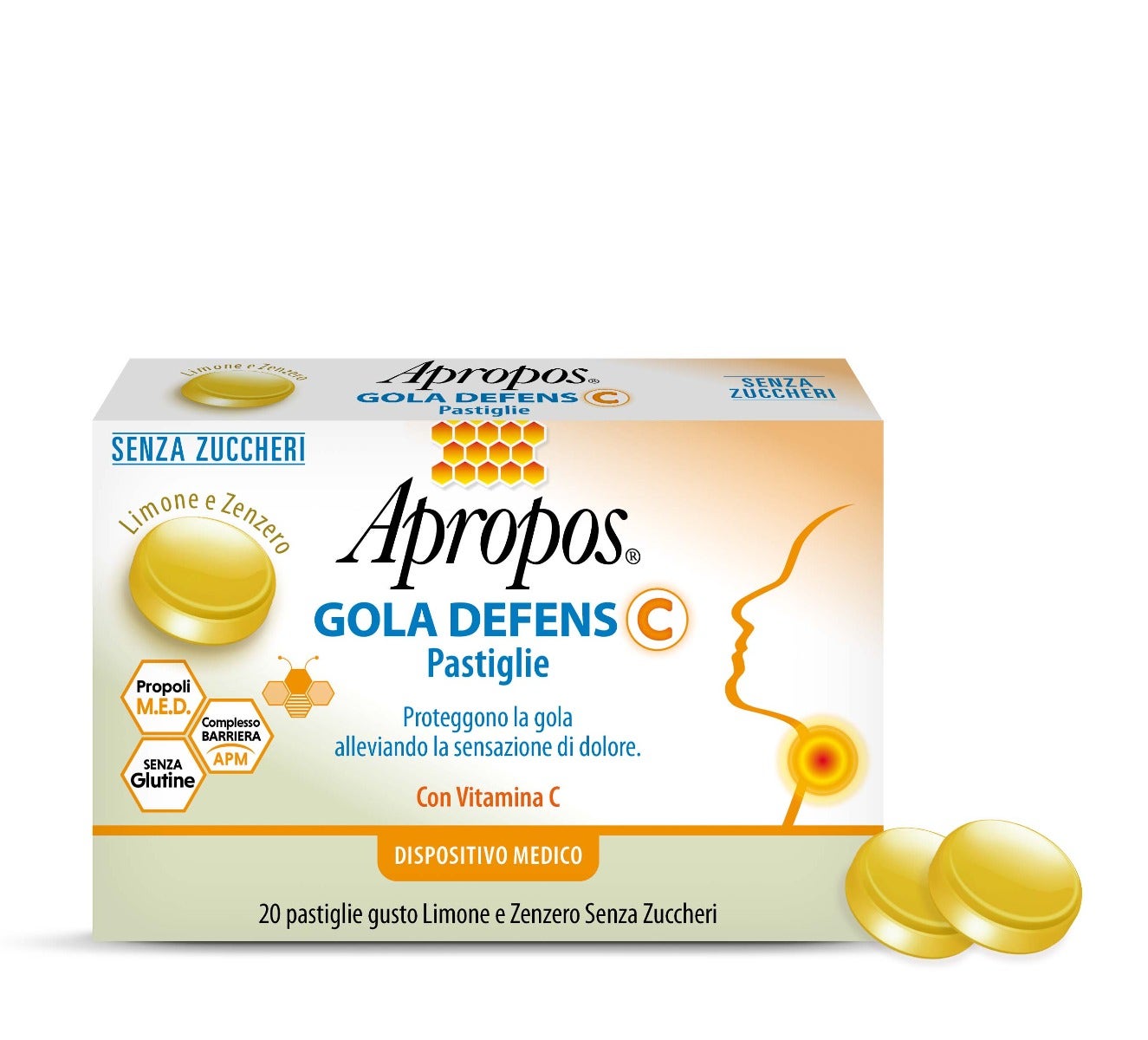 Apropos Gola Defens C Limone/Zenzero 20 Pastiglie-4