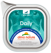 Almo Nature Daily Cibo Umido Pesce Bianco e Riso Cani Adulti Vaschetta 100g-1