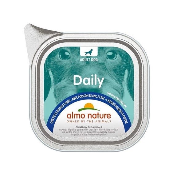 Almo Nature Daily Pesce Bianco E Riso Alimento Umido Per Cani Adulti 300g-1