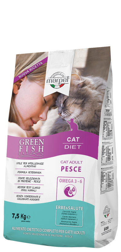 Marpet Greenfish Pesce Cibo Secco Per Gatti Adulti Sacco 7,5Kg-3