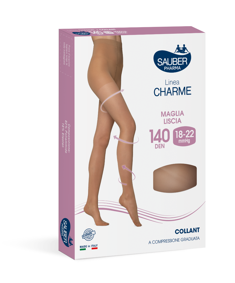 Sauber Linea Charme Collant 140 Den Camel Taglia 5-2