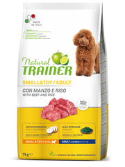 Natural Trainer Crocchette Manzo/Riso Per Cani Adulti Taglia Piccola Sacco 7kg-3