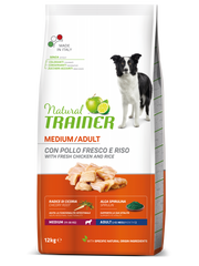 Natural Trainer Crocchette Pollo/Riso/Alga Spirulina Per Cani Adulti Taglia Media Sacco 12kg-3