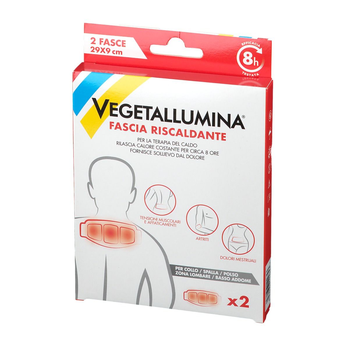 Vegetallumina Fascia Riscaldante 29x9cm 2 Pezzi  - 1