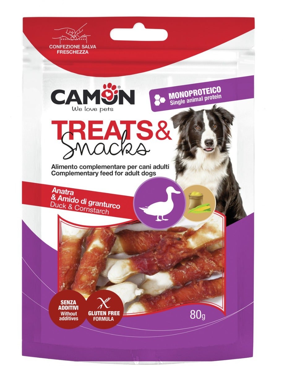 Camon Ossicini Arrotolati con Anatra Per Cani 80g-4