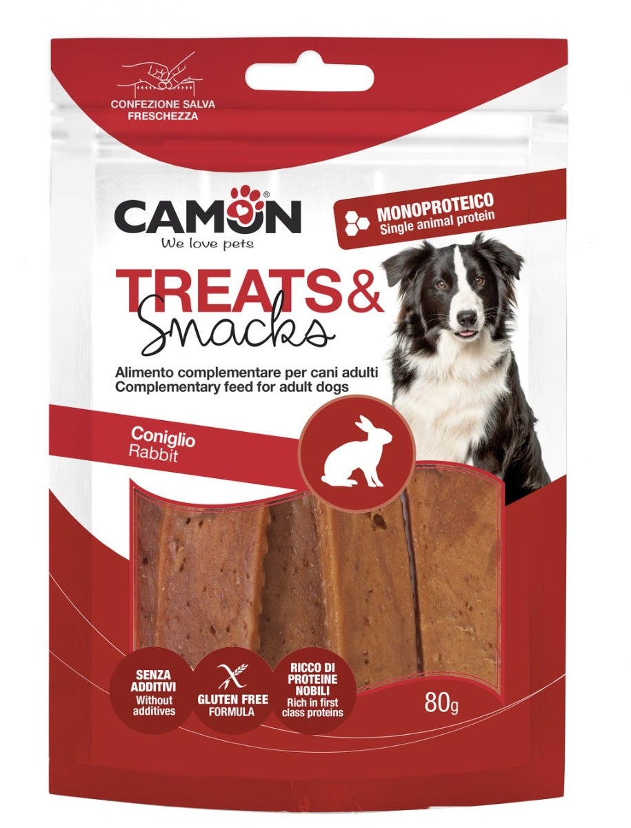 Camon Jerky di Coniglio Snack Per Cani 80g-3