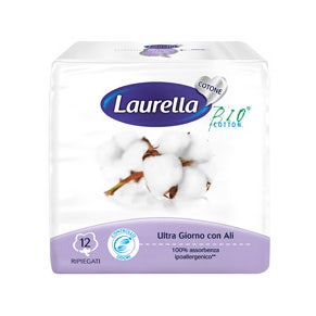 Laurella Assorbenti Cotone Ultra Giorno Con Ali 12 Pezzi-1