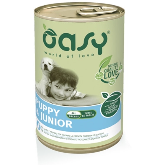 Oasy Wet Dog Lifestage Patè Cibo Umido Cuccioli Lattina 400g-2