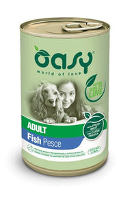 Oasy Wet Dog Lifestage Patè Pesce Cibo Umido Cani Adulti Lattina 400g-1
