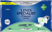 Lines Specialist Classic Pannoloni Mutandina Unisex Super Taglia M 30 Pezzi-2
