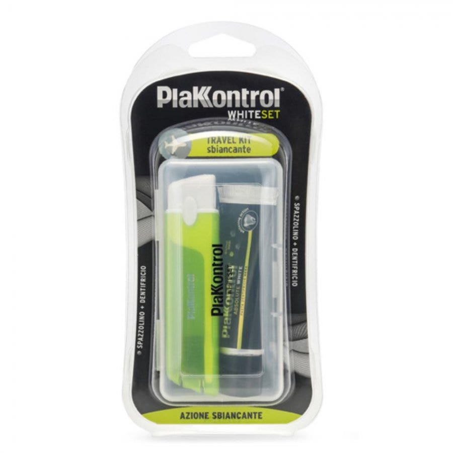 Plakkontrol White Set Travel Kit Spazzolino + Dentifricio-1