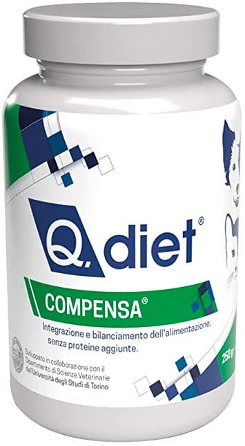 Q Diet Compensa Polvere Alimento Complementare Minerale Cani/Gatti 1000g-3