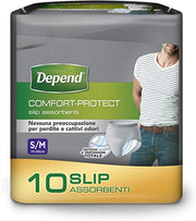 Depend Comfort-Protect Slip Assorbenti Uomo Taglia S/M 10 Pezzi-1