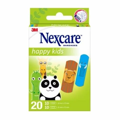 Nexcare Happy Kids Animals Cerotti Assortiti 20 Pezzi-1