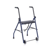 Rollator Mopedia Pieghevole Acciaio 2 Ruote 2 Puntali Con Seduta RP682  - 1