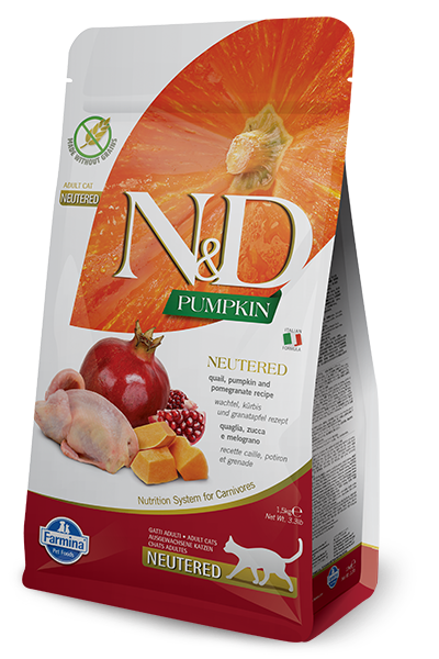 Farmina N&D Pumpkin Neutered Quaglia E Zucca Gatti Adulti Sterilizzati Sacco 1,5kg-4