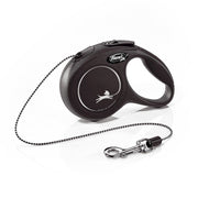 Flexi New Classic In Corda Guinzaglio Per Cani Colore Nero Taglia XS 3m-1