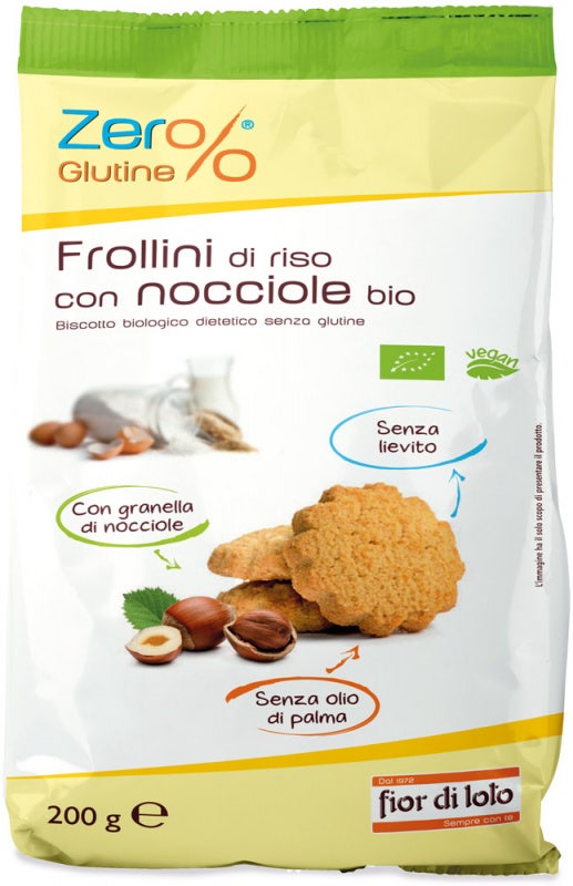 Fior Di Loto Zer% Frollini Di Riso Con Nocciole 200g-2