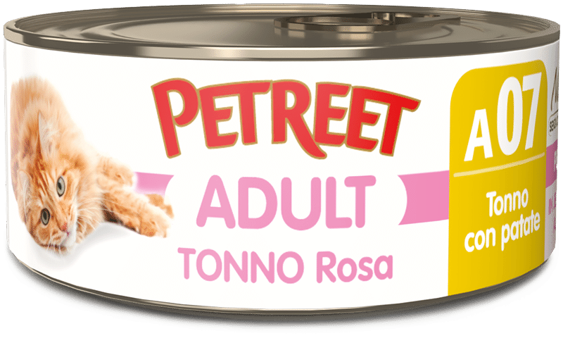 Petreet Tonno Rosa Con Patate Cibo Umido Per Gatto Adulto Barattolo 140g-2
