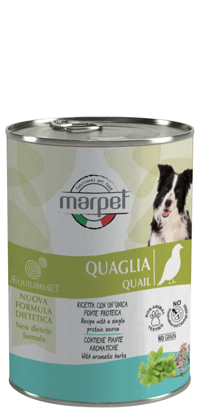 Marpet Aequilibriavet Dog Quaglia Cibo Umido Per Cani Adulti Scatoletta 400g-3