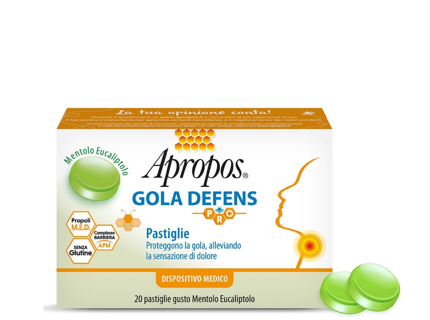 Apropos Gola Defence Pro 20 Pastilglie Mentolo Eucaliptolo-2