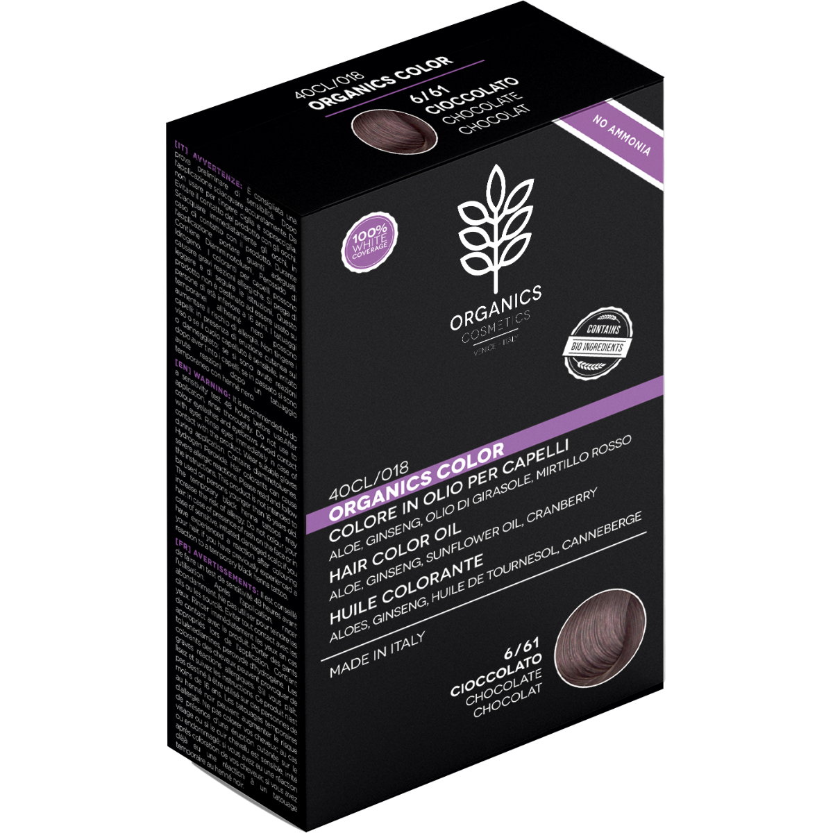 Organics Cosmetics Colore In Olio Per Capelli 6/61 Cioccolato-1