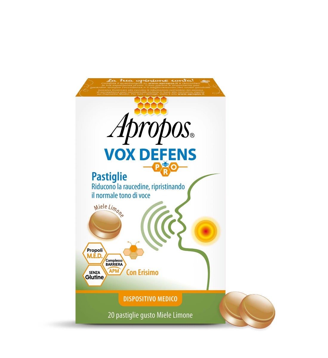 Apropos Vox Defens Pro Miele/Limone 20 Pastiglie-3