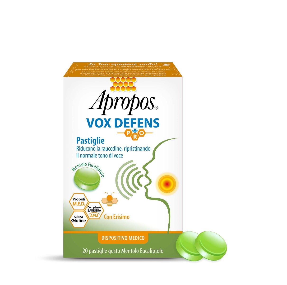 Apropos Vox Defens Pro Mentolo/Eucalipto 20 Pastiglie-3