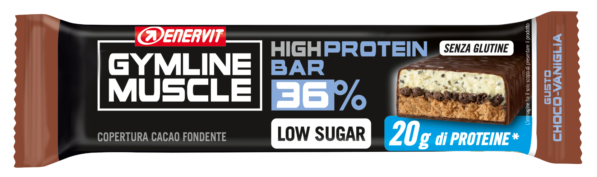Enervit Gymline High Protein Bar 36% Choco Vanilla 55g-4
