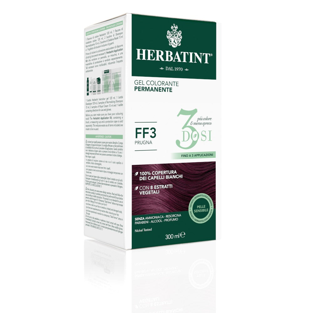 Herbatint Tintura Per Capelli Gel Permanente FF3 Prugna 3 Dosi 300ml-1