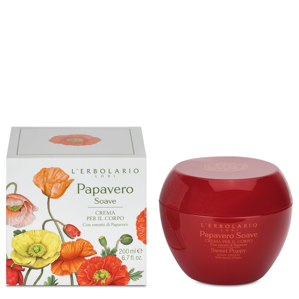 L'Erbolario Crema Corpo Papavero Soave Compattante Ed Elasticizzante 200ml-1