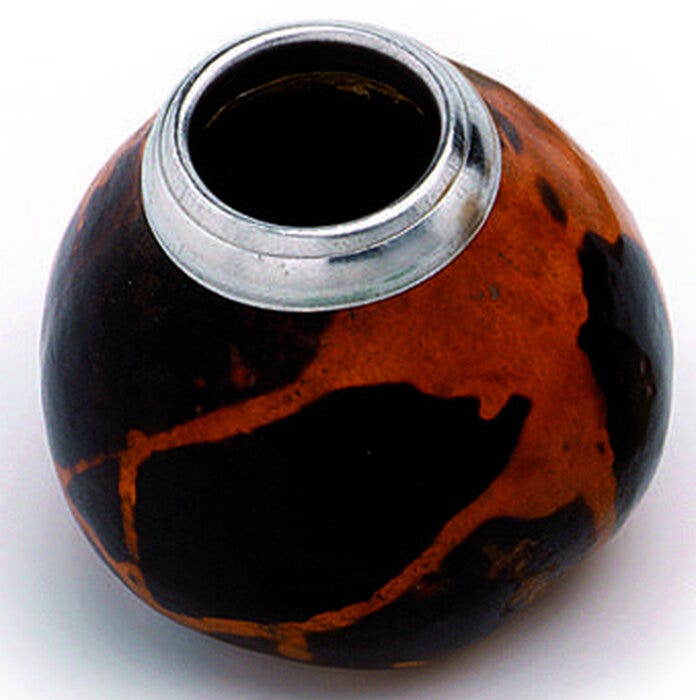 Calebasse Decorata Per Degustazione Matè 1 Pezzo-2