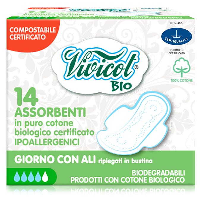 Vivicot Cotone Assorbenti Giorno Con Ali 14 Pezzi-4