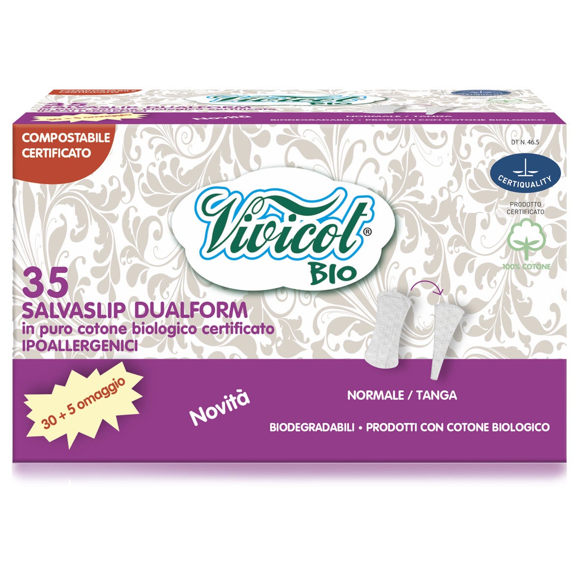 Vivicot Salvaslip Dualform Cotone 35 Pezzi-4