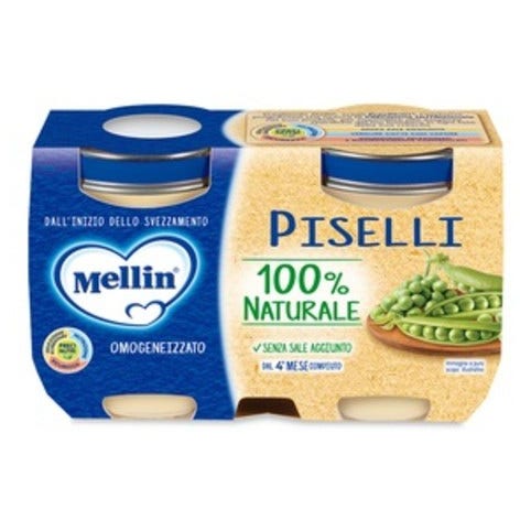 Mellin Omogeneizzato Piselli 2x125g  - 1