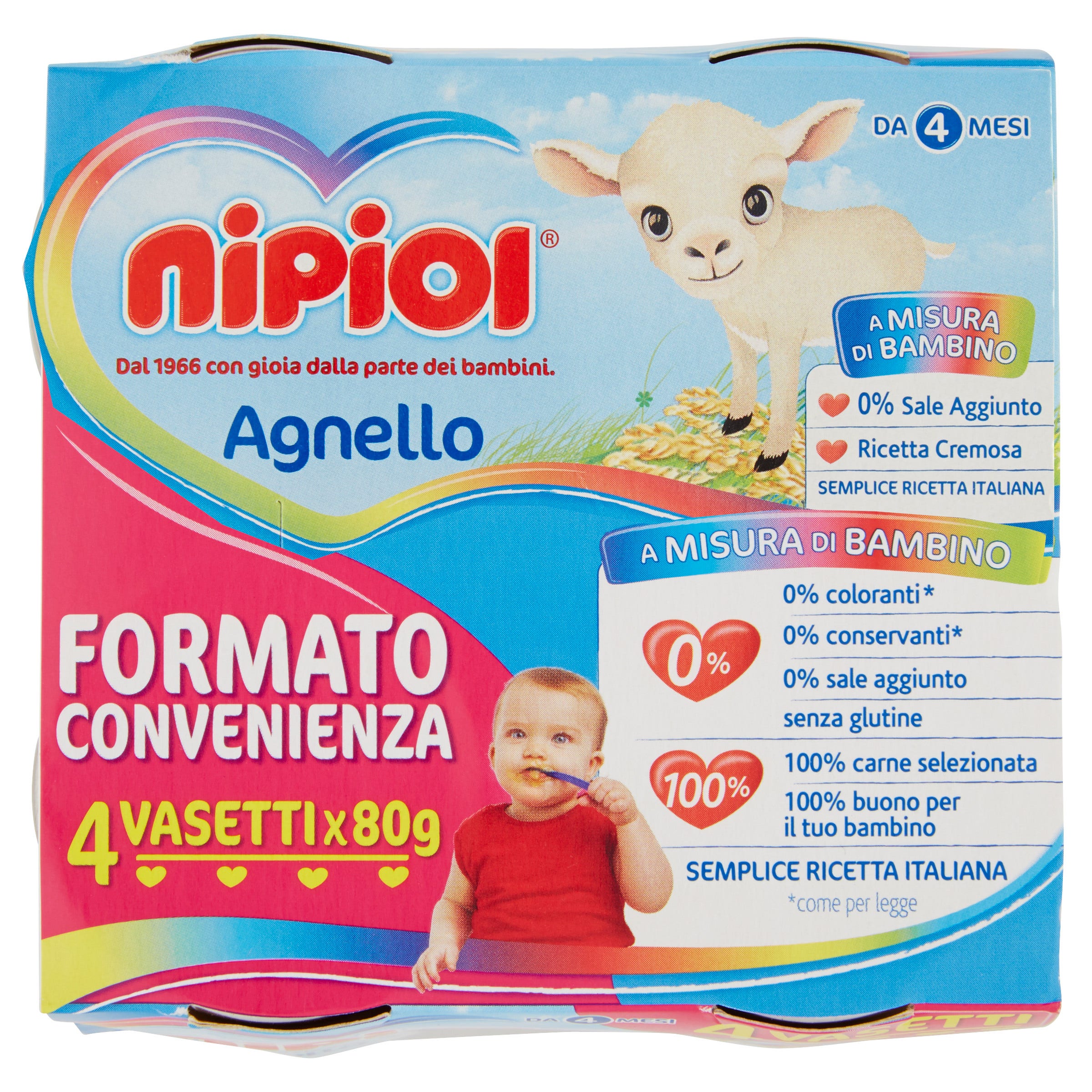 Nipiol Omogeneizzato Agnello 4x80g  - 1