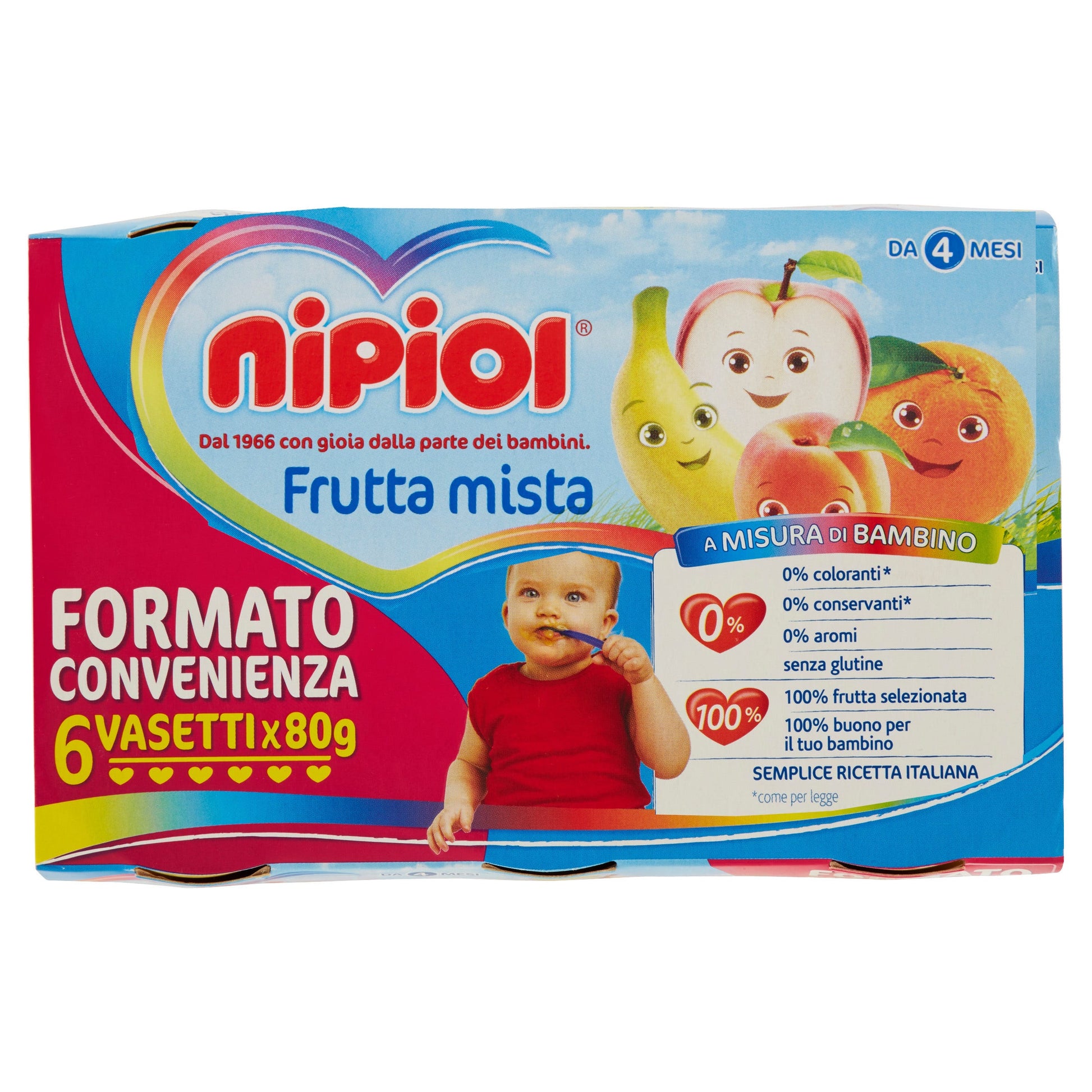 Nipiol Omogeneizzato Frutta Mista 6x80g  - 3