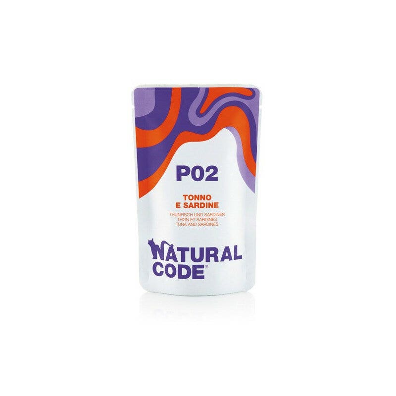 Natural Code p02 Tonno e Sardine Gatti Adulti Busta 70g-1