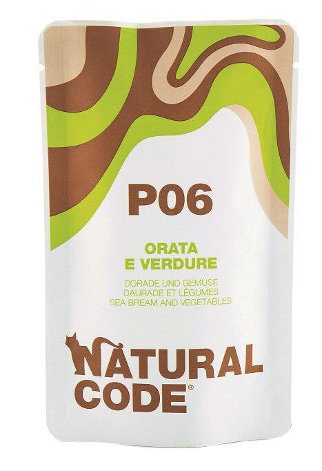 Natural Code P06 Orata E Verdure Gatti Adulti Busta 70g-1