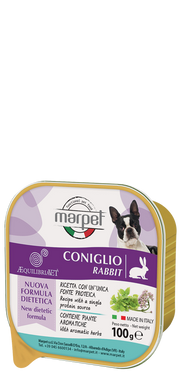 Marpet Aequilibriavet Coniglio Cibo Umido Per Cani Adulti Vaschetta 100g-2