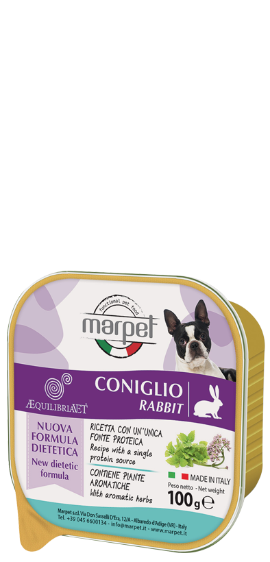 Marpet Aequilibriavet Coniglio Cibo Umido Per Cani Adulti Vaschetta 100g-2