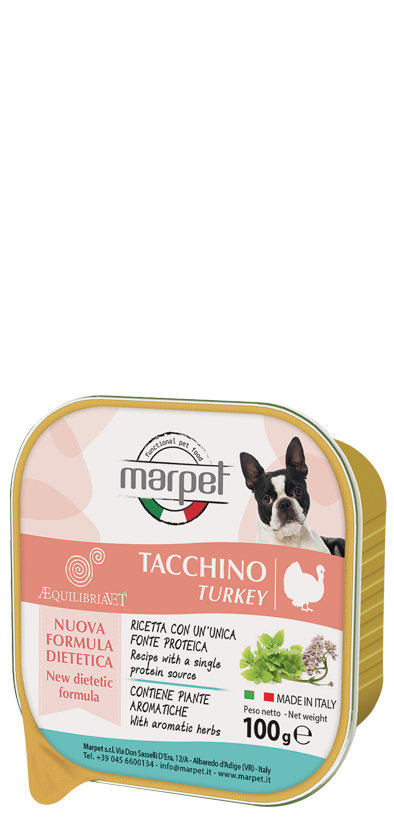 Marpet Aequilibriavet Tacchino Cibo Umido Per Cani Adulti Vaschetta 100g-2