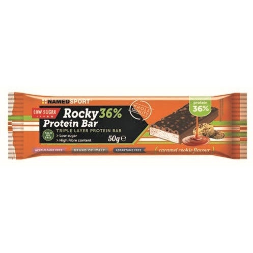 Named Sport Rocky 36% Protein Barretta Biscotto/Caramello 50g-2