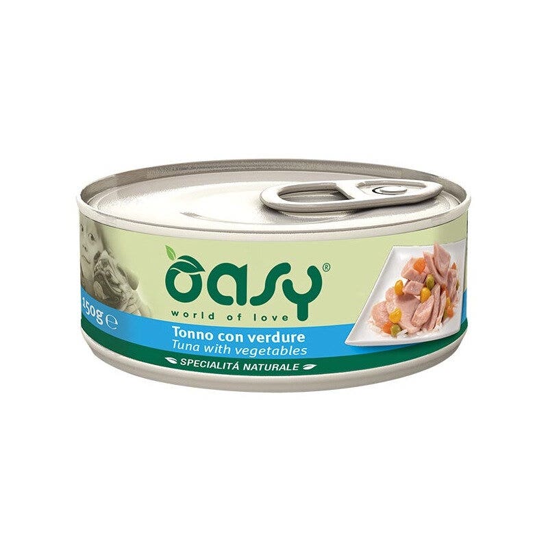 Oasy Specialità Naturale Tonno Con Verdure Per Cani Adulti 150g-1