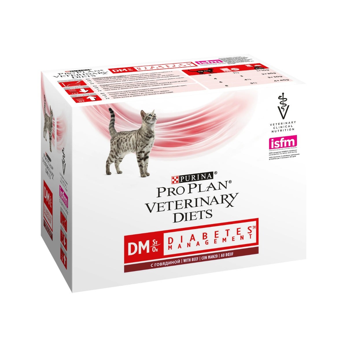 Purina Pro Plan Veterinary Diets Multipack Umido Gatto DM Diabetes Management St/Ox Manzo 10 Bustine-0